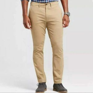 Goodfellow Men's Pants 34x32 Chinos Athletic Hennepin Khaki Stretch Tapered New